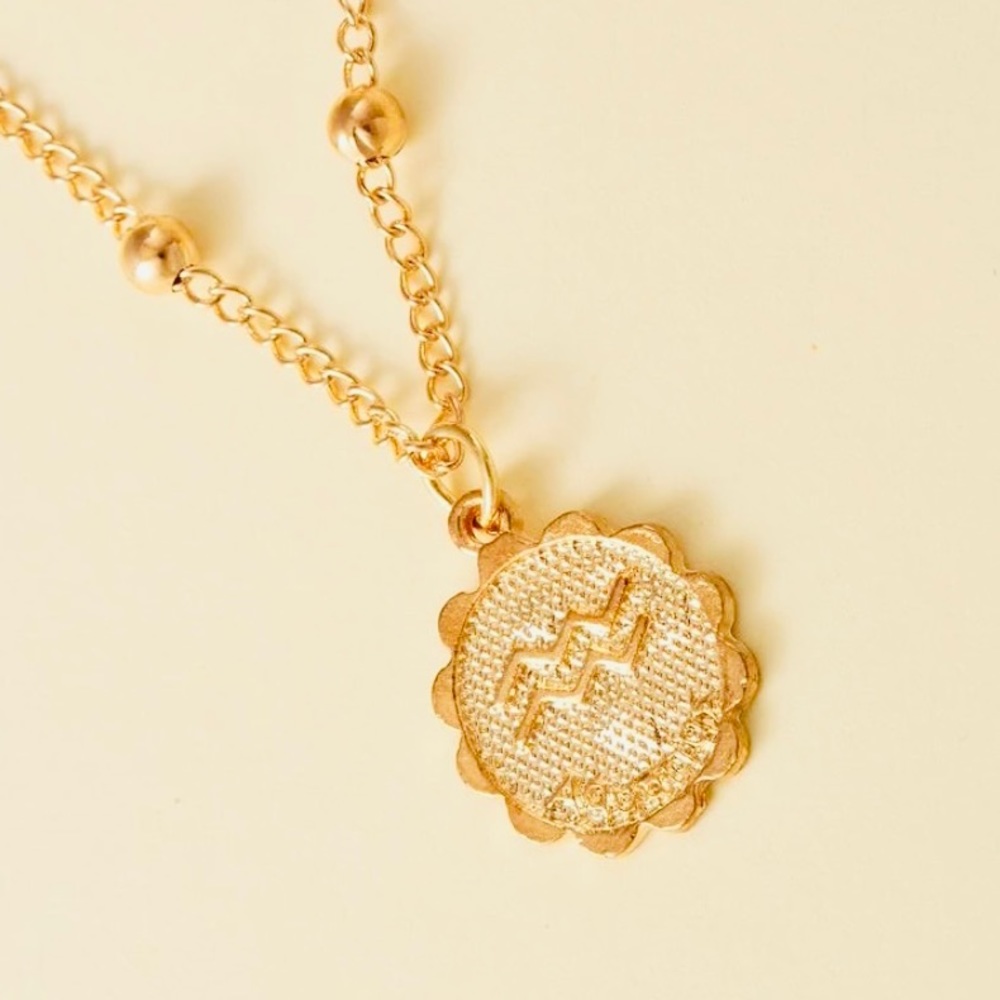 ♒️Aquarius Zodiac Pendant Necklace ♒️